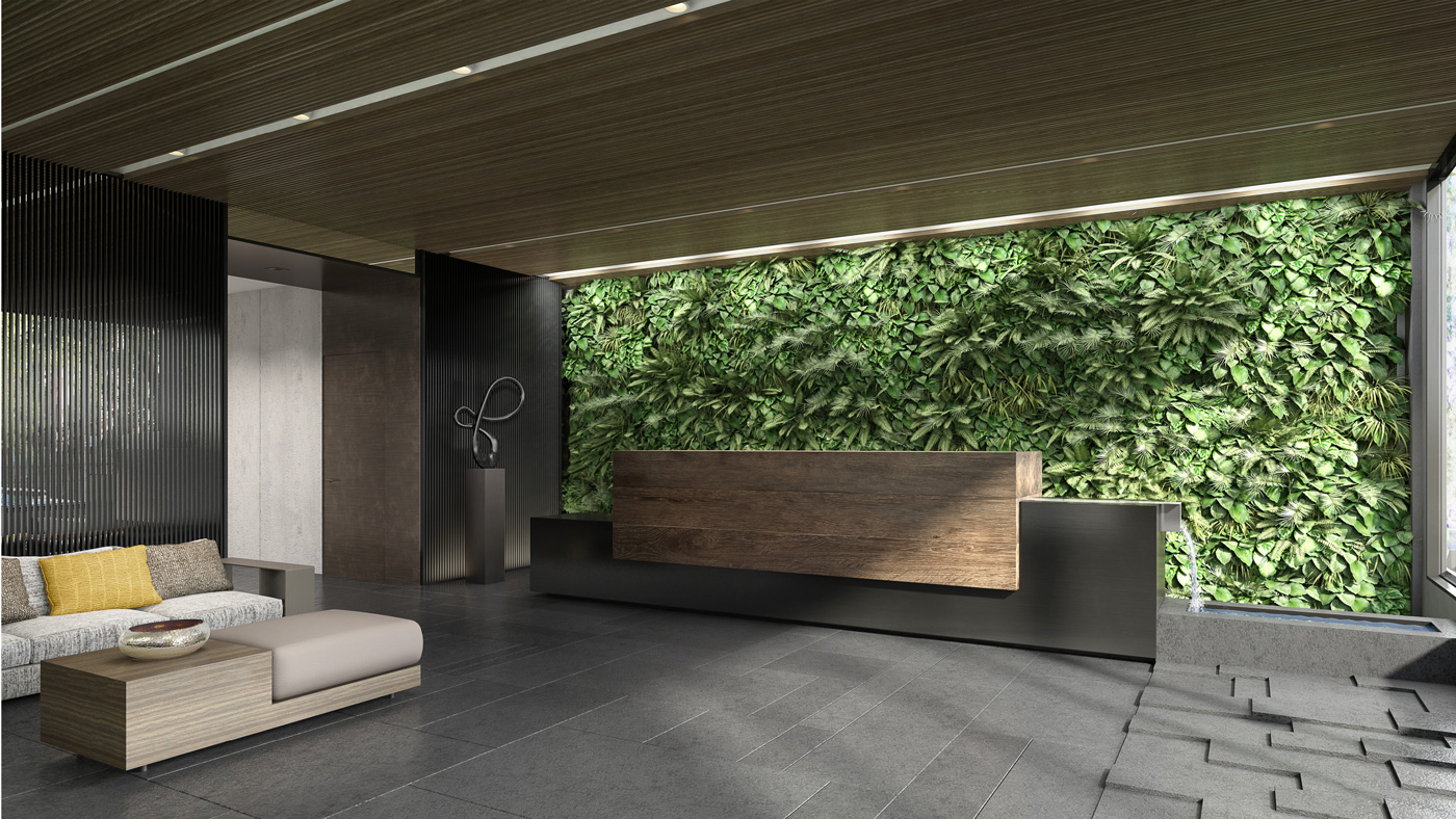 Residential Buildings Adorned with Living Green Walls