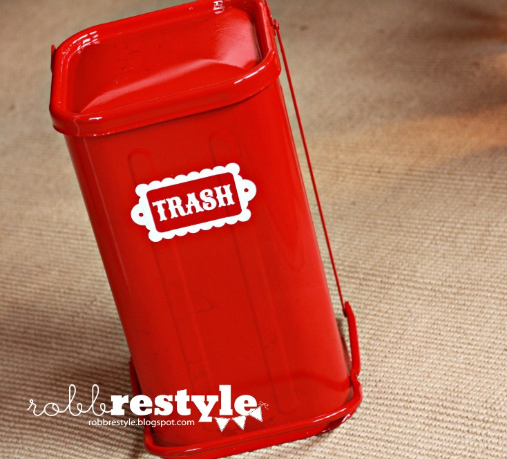 Vintage Trash Can Makeover