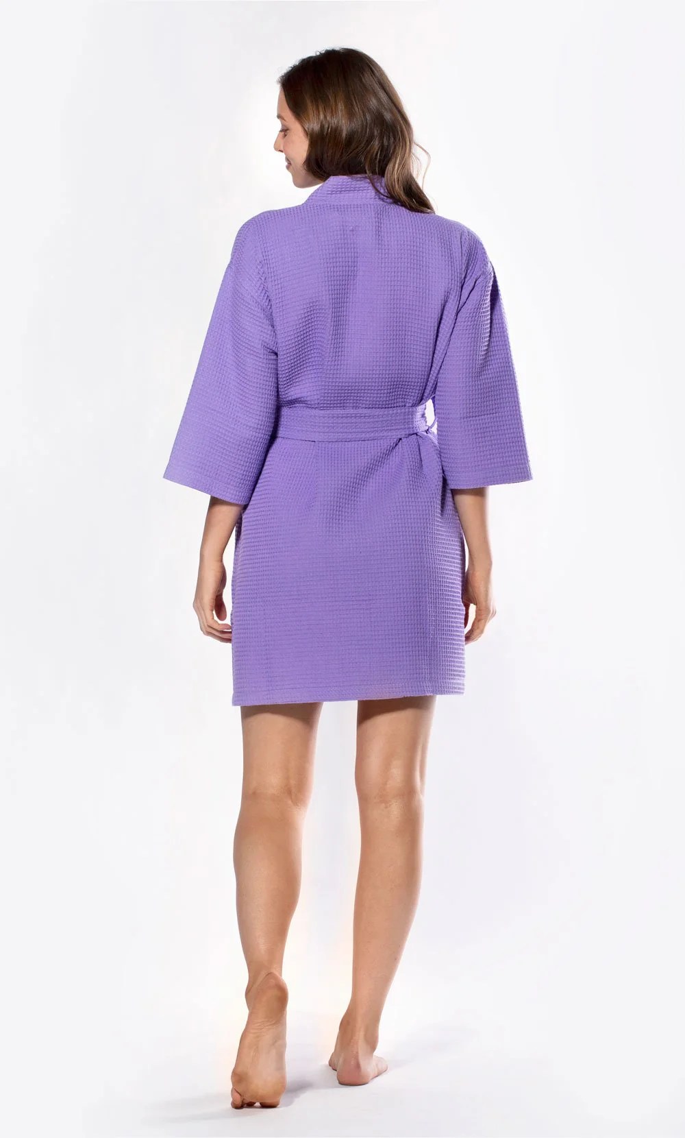 Bridal Bridesmaid Robes Waffle Robes Waffle Kimono Lavender
