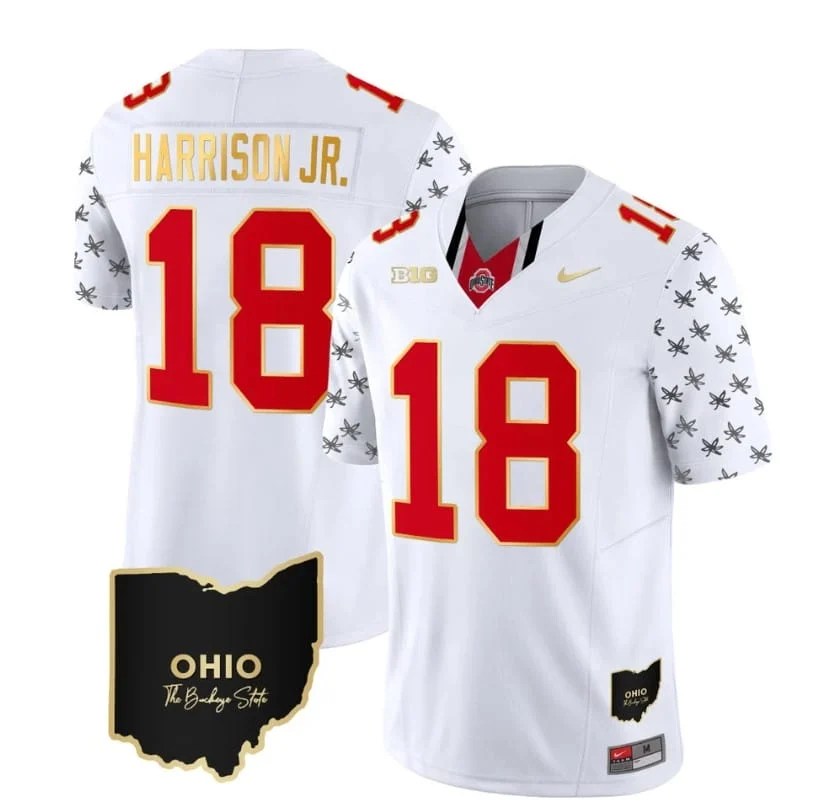 [HOT NOW] Buy New Marvin Harrison Jr Jersey 18 White Gold