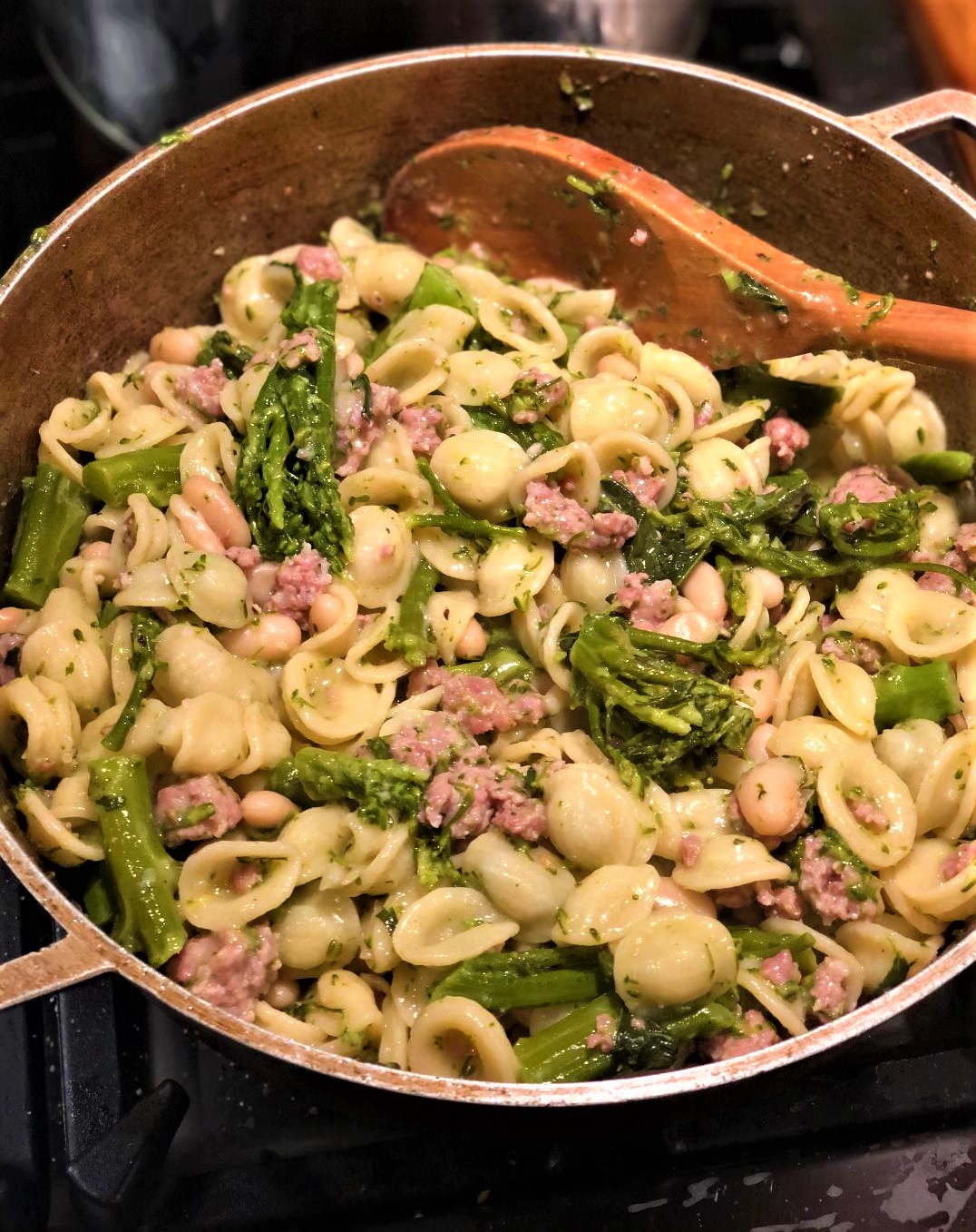 Pasta with Broccolini Sausage and Beans