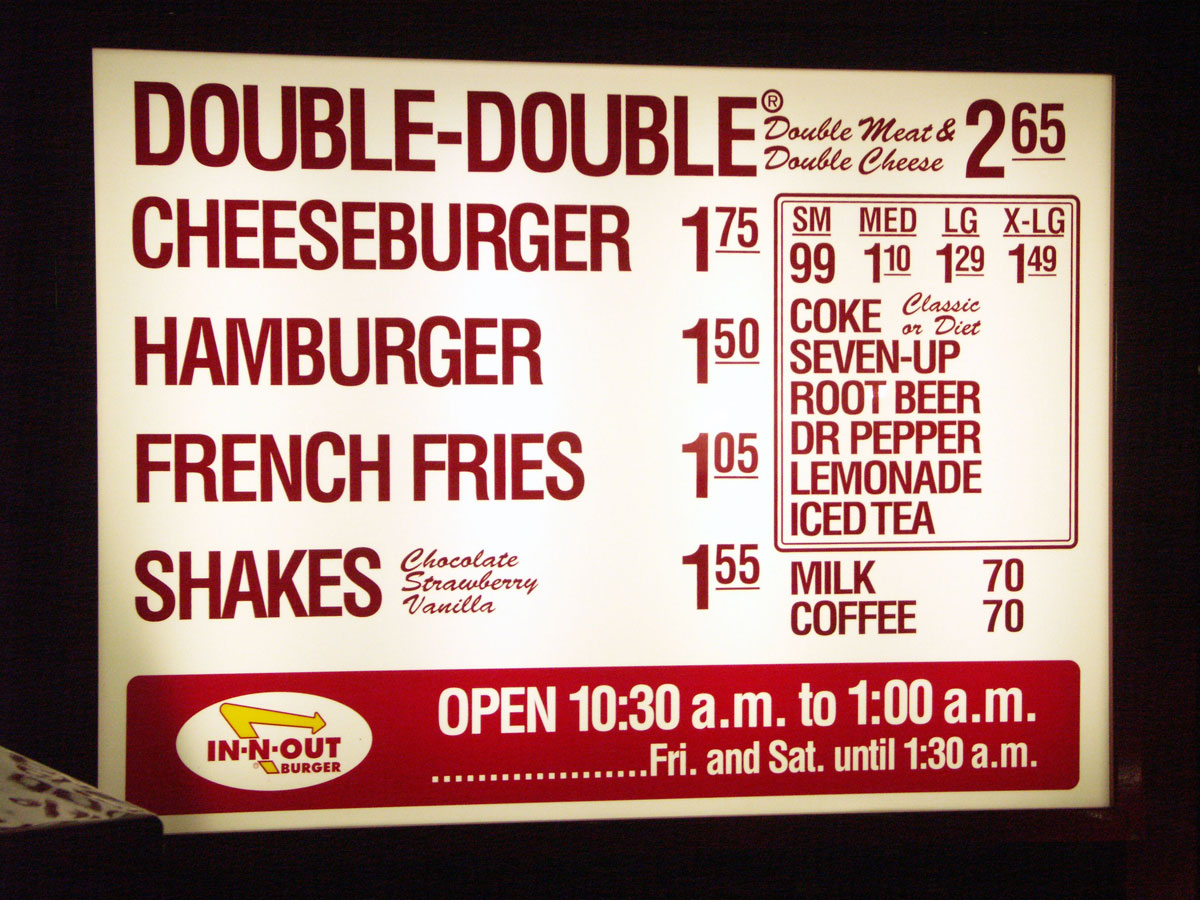How Much Does A 100x100 InNOut Cheeseburger Cost?