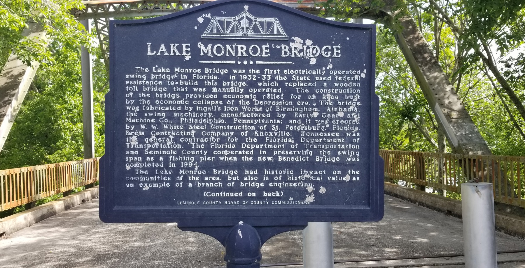 Historic Lake Monroe Bridge in Sanford, Florida Robert Redd Historian