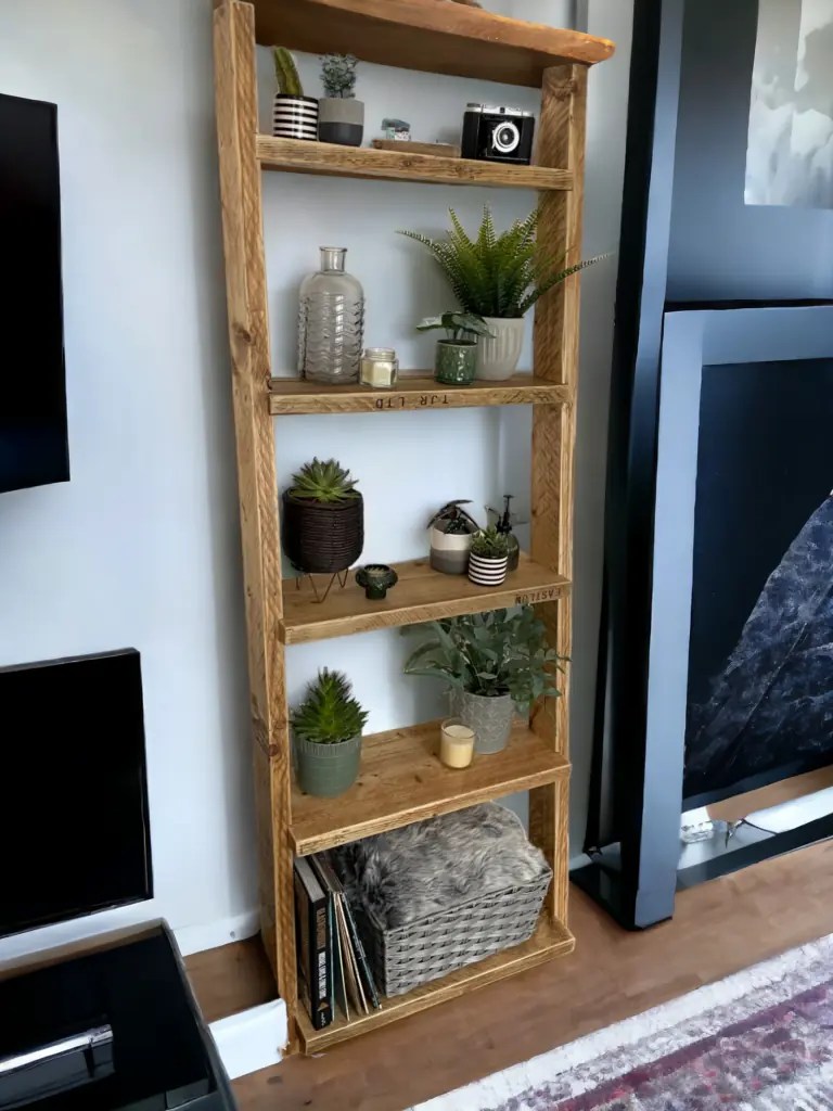 Wooden Ladder Shelves 5 Tier Ladder Shelf THE PISA Robert Rose