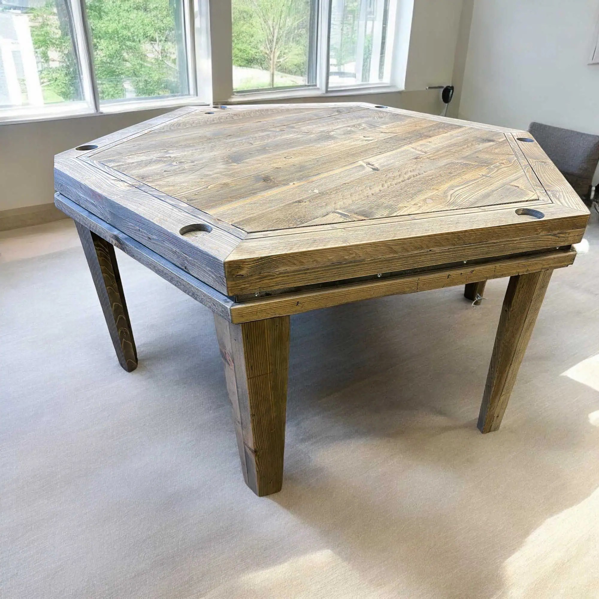 Hexagonal Gaming Table THE BASALT Robert Rose Carpentry