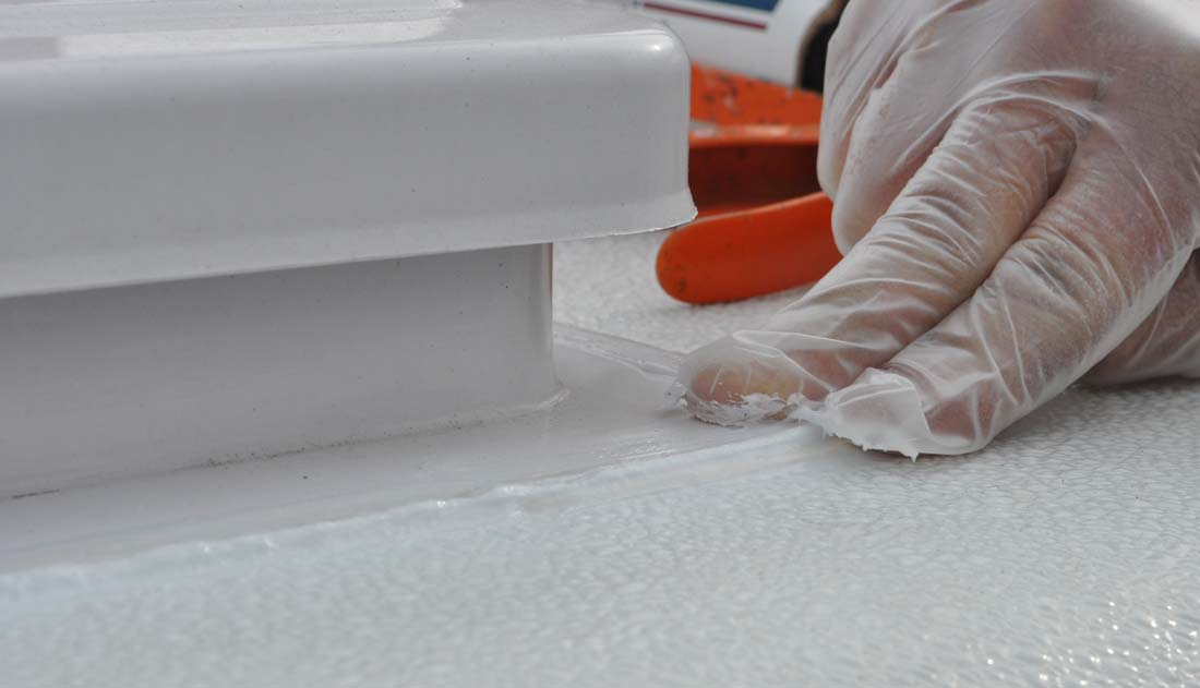 Powered Roof Vent Caulking Maintenance for Flagstaff Campers Roberts Sales Denver, Colorado