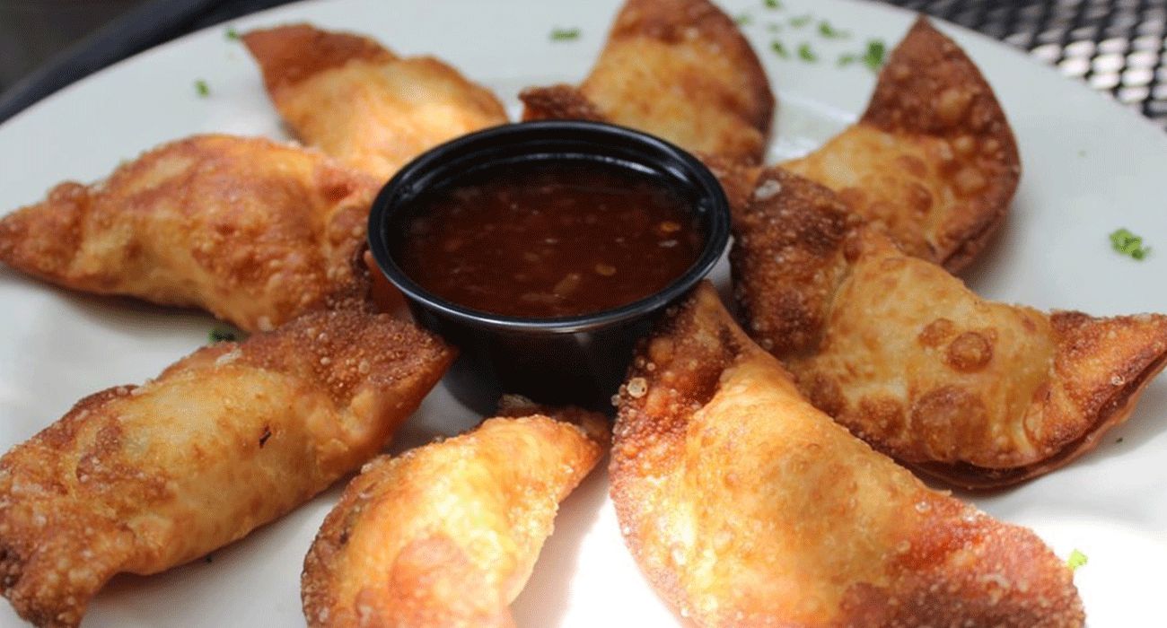 Crabmeat Wontons with a Sweet Chili Pepper Dipping Sauce Robert St. John