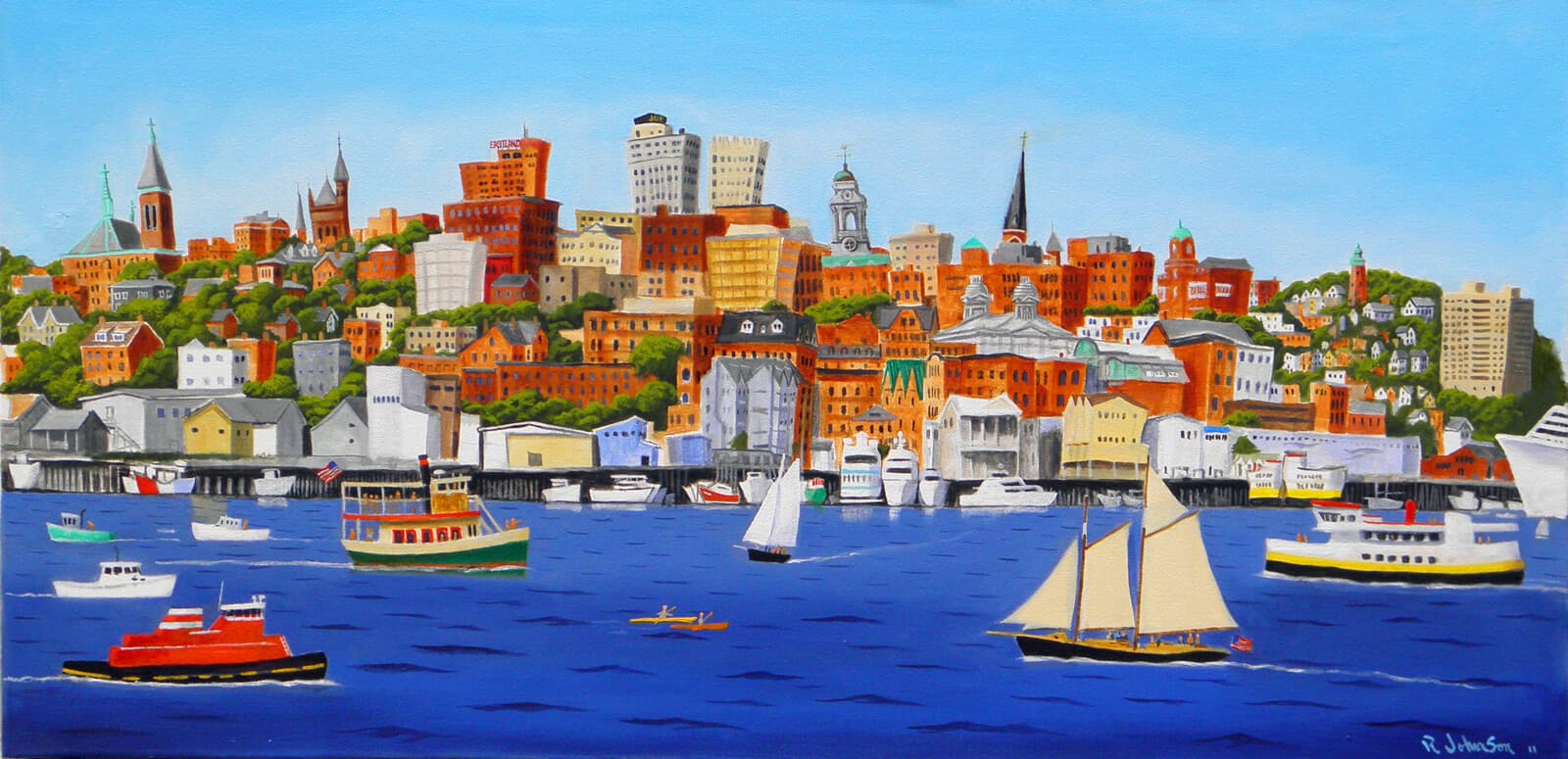 Portland Skyline Robert The Artist