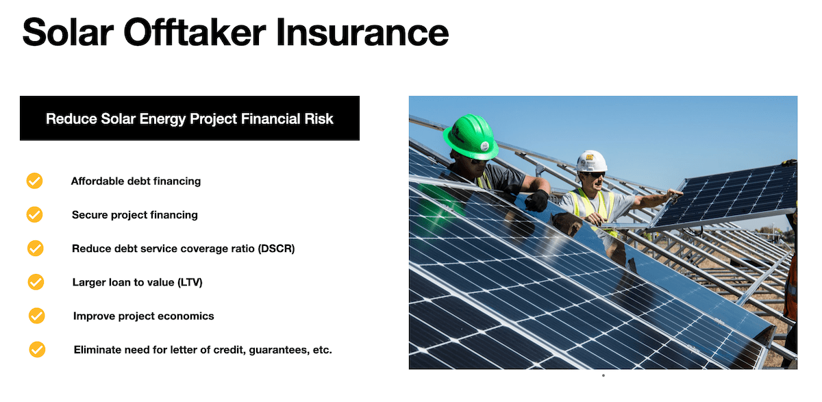 Solar Offtaker Insurance and Credit Enhancement Rob Freeman