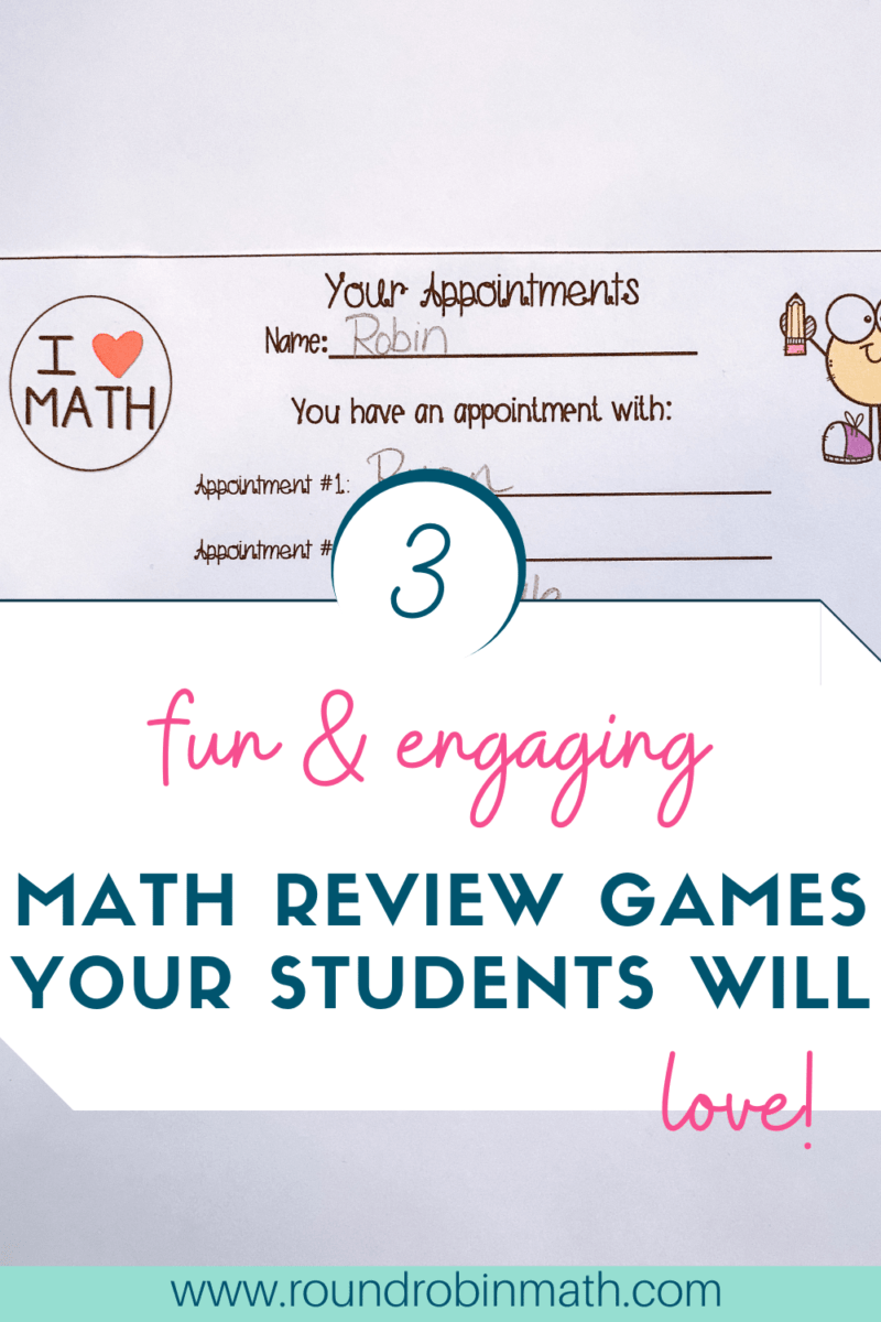 3 Engaging and Fun Math Review Games that your Students will LOVE