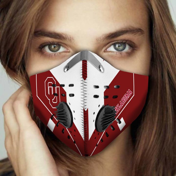 Oklahoma Sooners N95 Filter Face Mask RobinPlaceFabrics