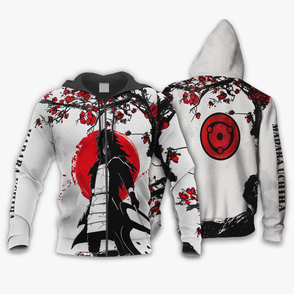 Uchiha Madara Japan Style Naruto All Over Print Hoodie RobinPlaceFabrics