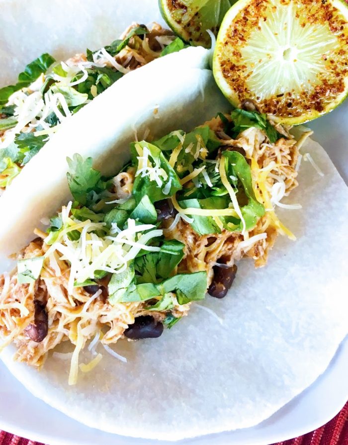 Mexican Chicken and Black Bean Tacos with Jicama Tortillas