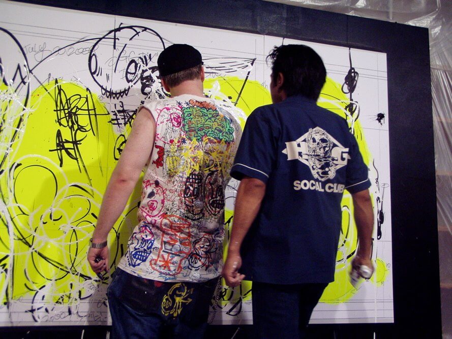 T.U.R.d Tokyo Ugly Rich designers-Logo design and Live painting with FISH as ‘THE KIDIOTS’ at GGPX Tokyo