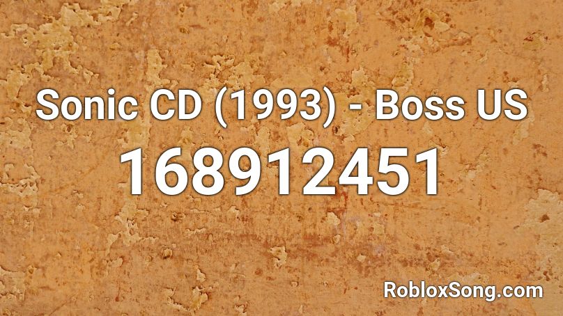 Sonic CD (1993) Boss US Roblox ID Roblox music codes