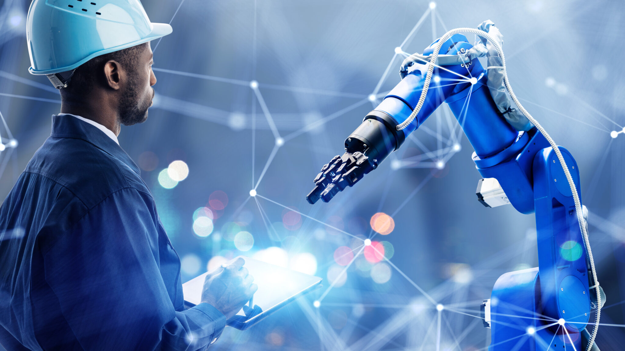 Industrial technology concept. Communication network. INDUSTRY 4.0 Industrial technology concept. Communication network. INDUSTRY 4.0