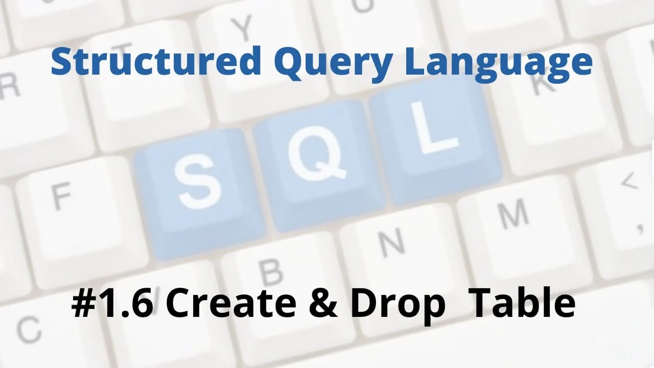 Create and Drop Table ROBOTIC ELECTRONICS