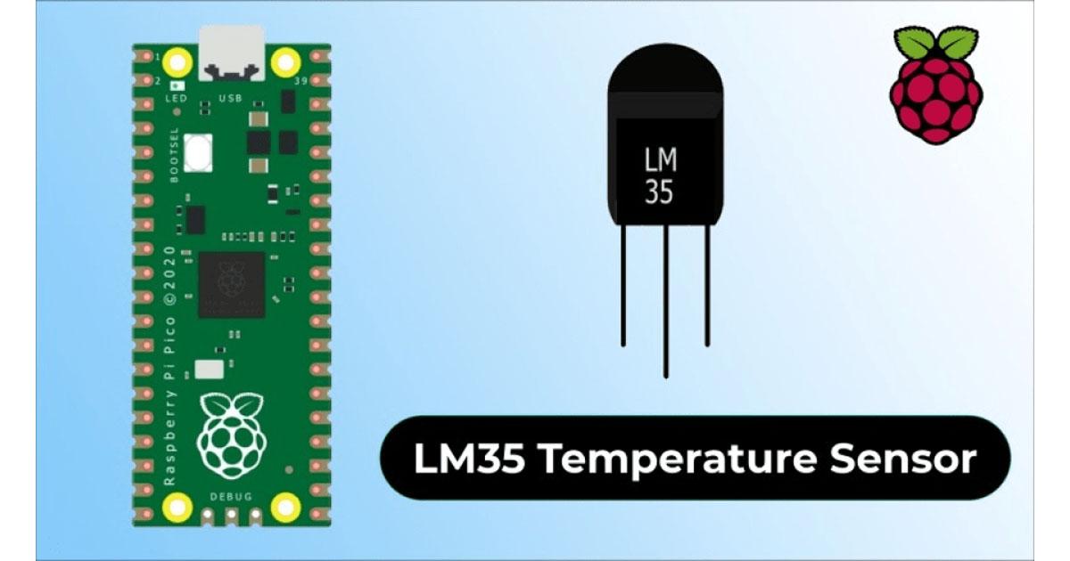 LM35 Temperature Sensor with Raspberry Pi Pico MicroPython RoboticsDNA