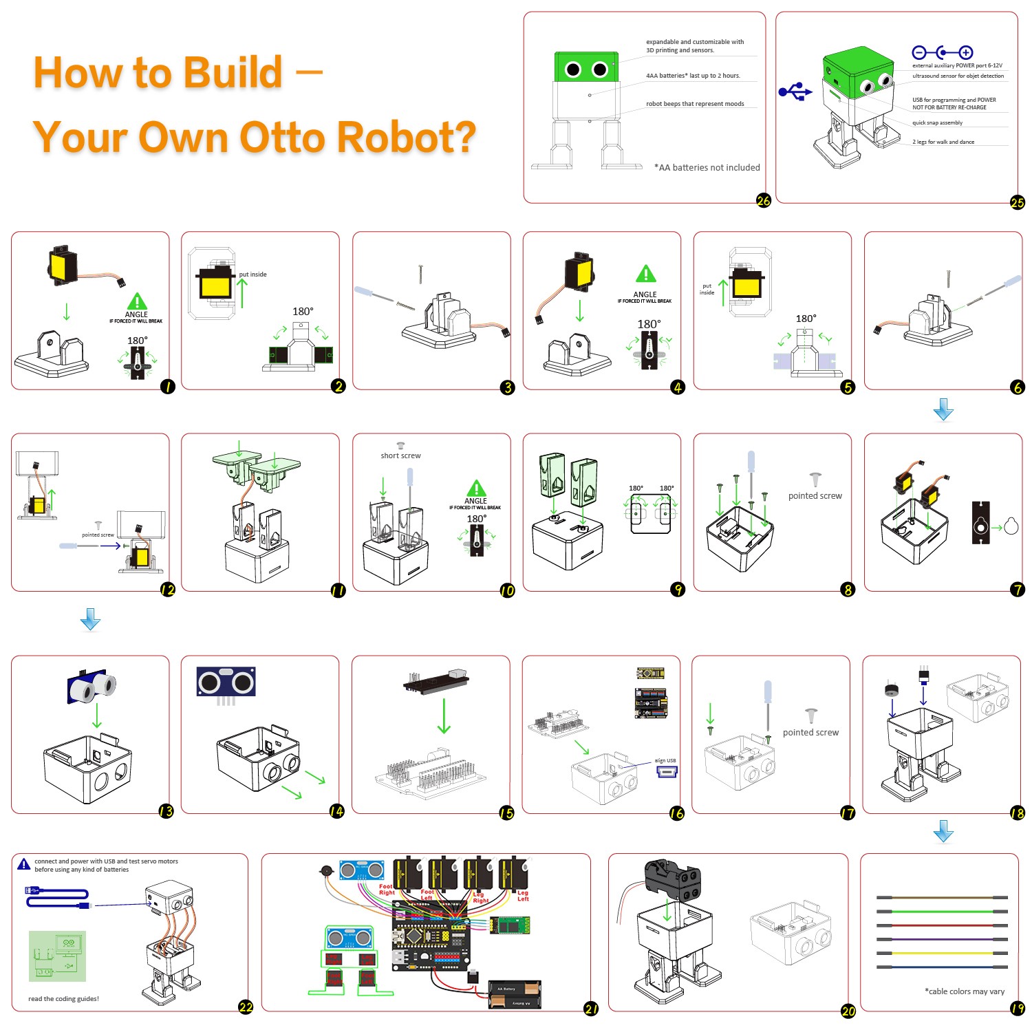 Robot OTTO Kit programmable Arduino Robotisâmes