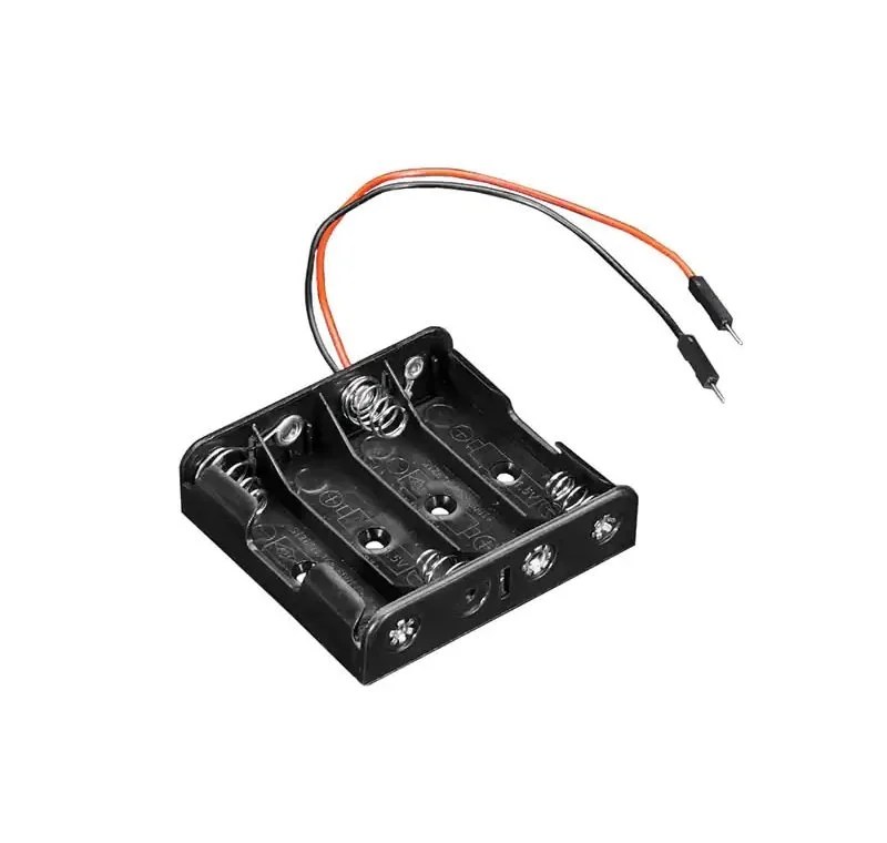 4 x AA Battery Holder Box with Male Dupont Line without Cover DarkOct02