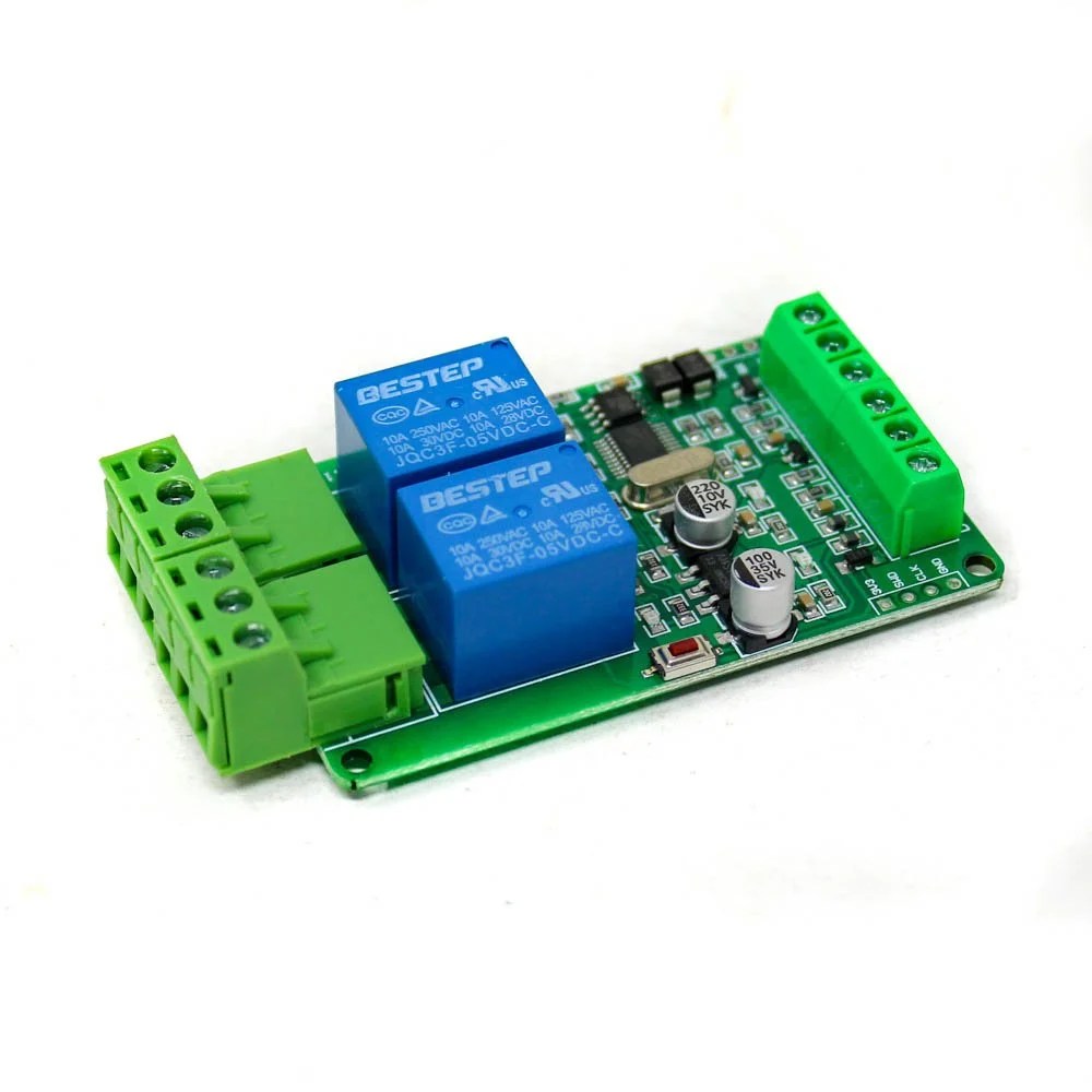 5V Modbus RTU 2, Channels Relay Module, Input Optocoupler, Isolation