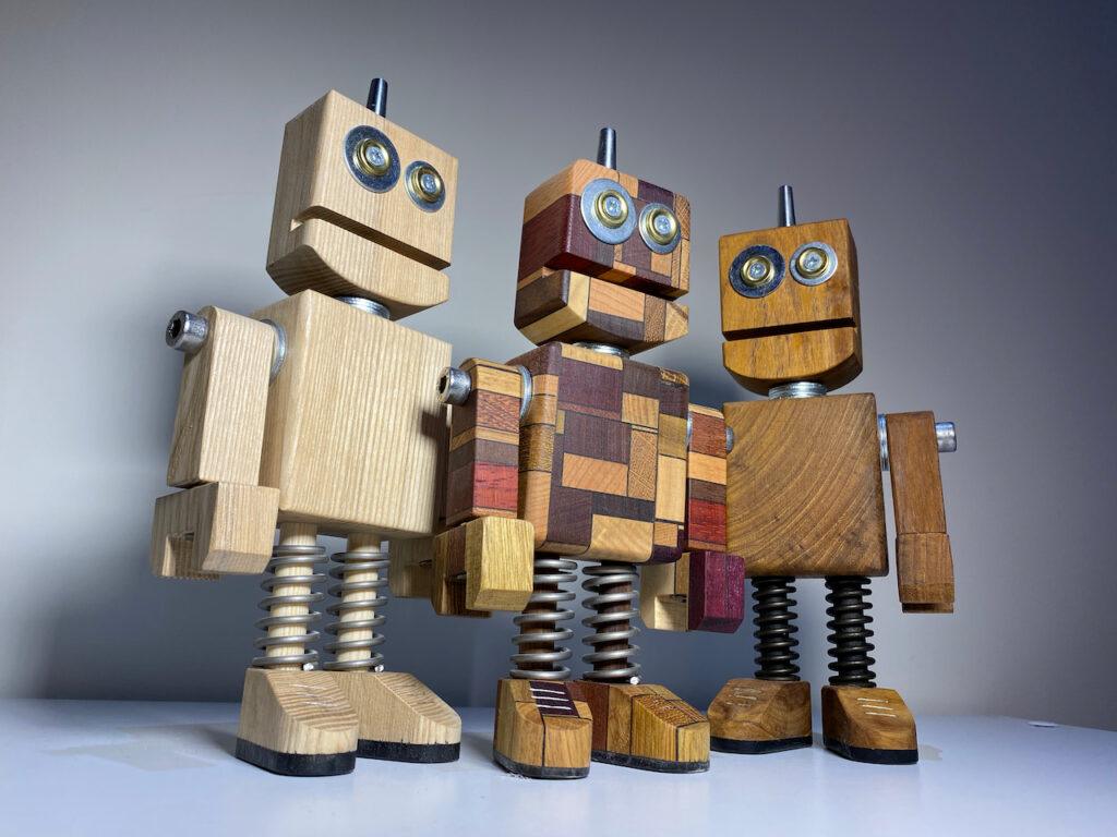 RobotsBlog Stewbot A hand made wooden collectable robot News