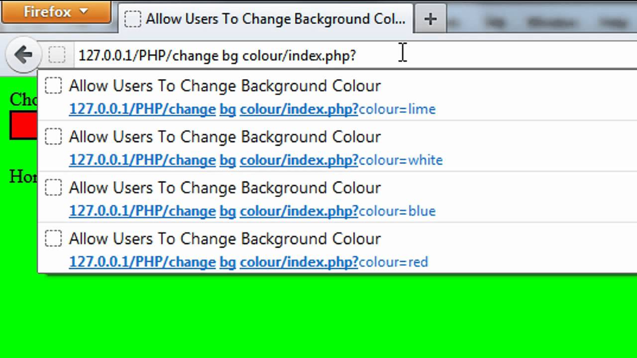 How To Change Background Color In PHP Page