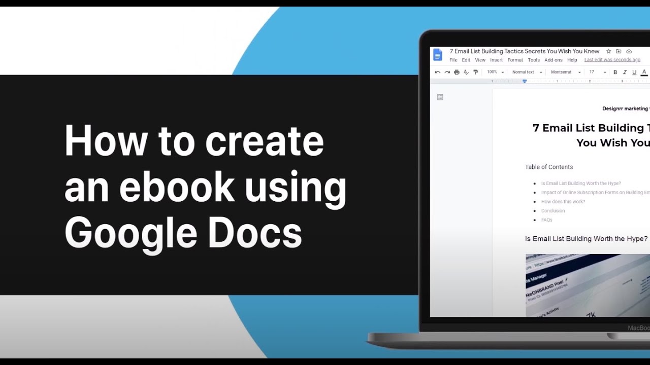 How To Create An eBook In Google Docs