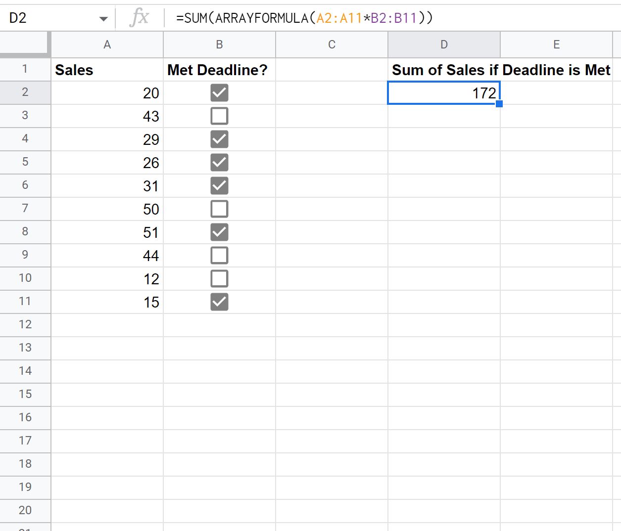 How To Count Checkboxes In Google Sheets