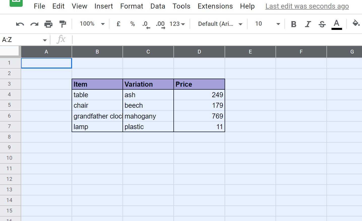 How To Make Columns The Same Size In Google Sheets