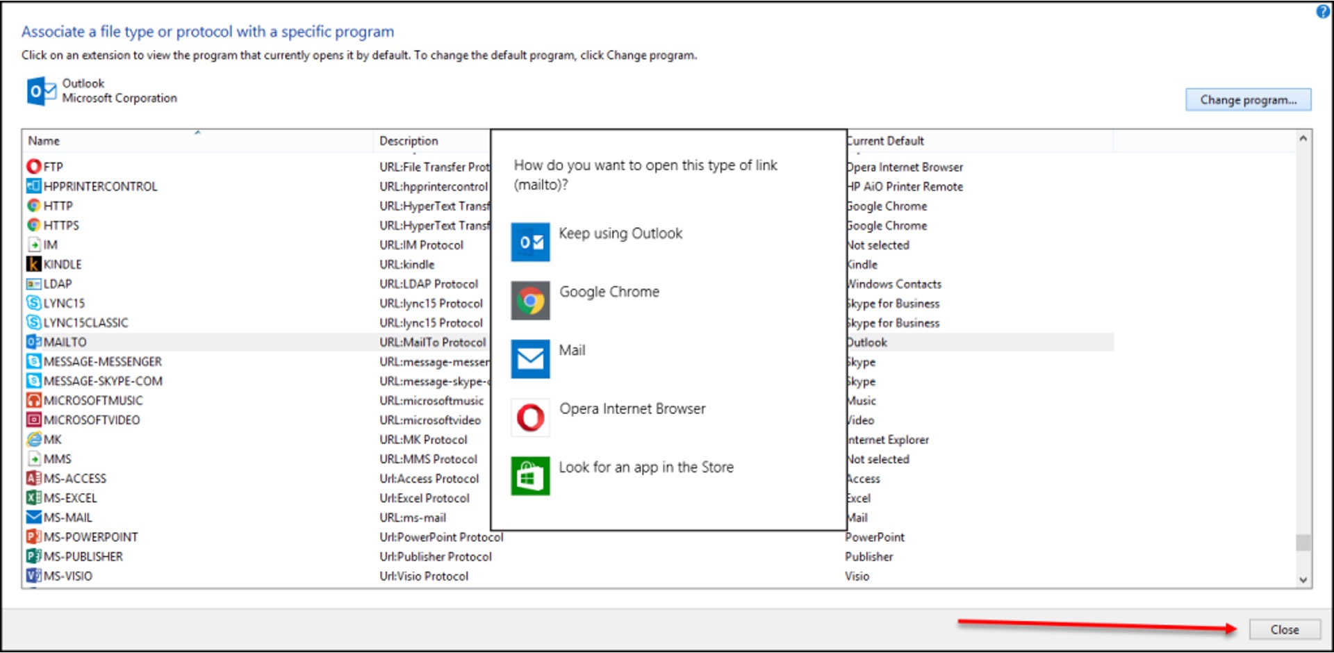 How To Change Outlook To Open Links In Chrome
