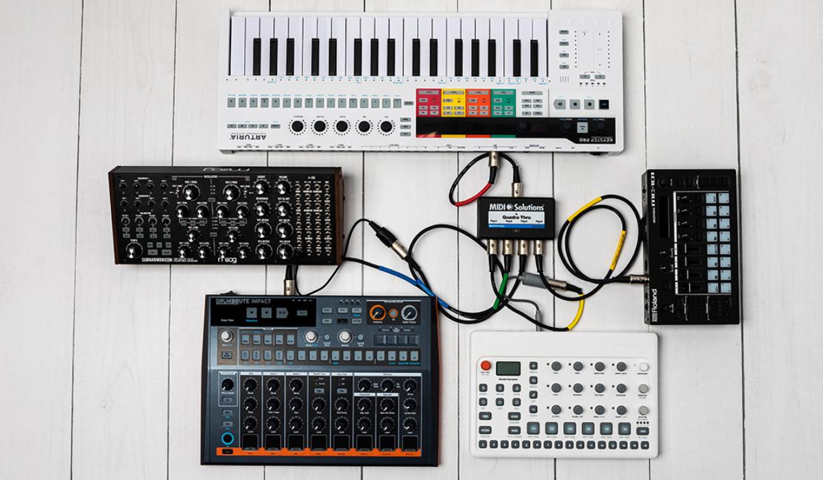 How To Connect Keyboard And Drum Machine On MIDI