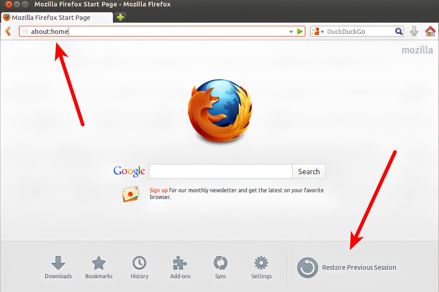 How to Restore Session in Firefox