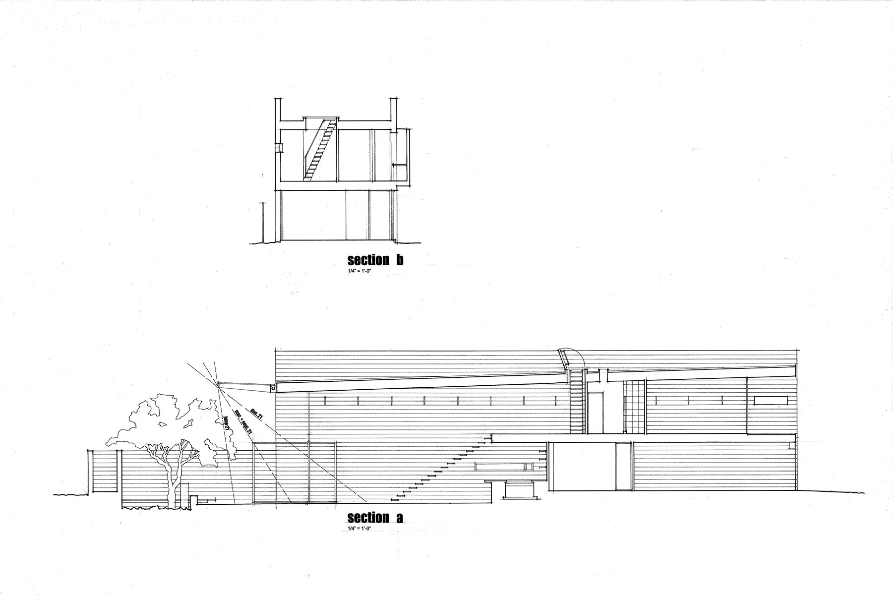 Infill loft home I built on a narrow lot in 2001 with a