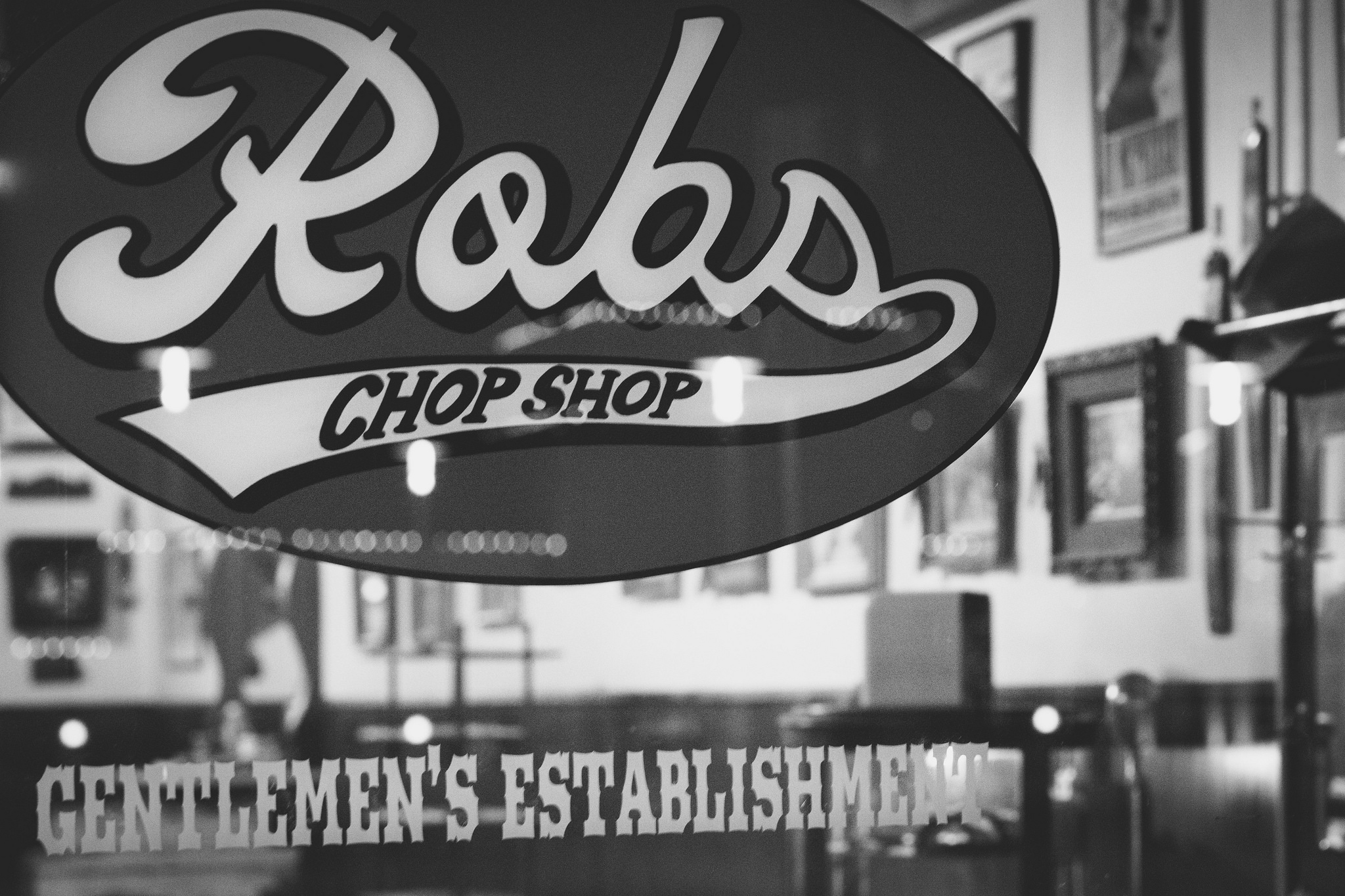 Rob's Chop Shop robs front window Rob's Chop Shop