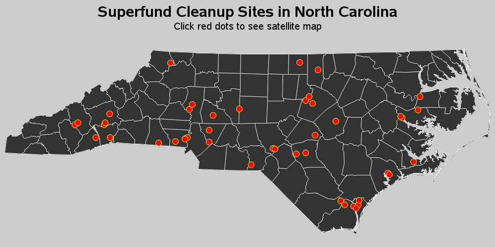 Superfund Cleanup Sites in North Carolina