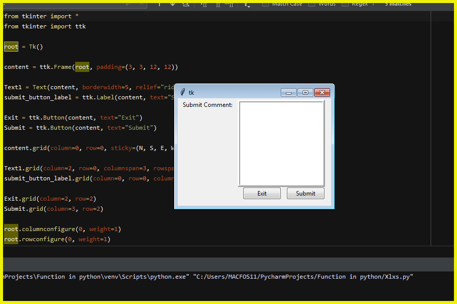 Tkinter Grid Rowspan