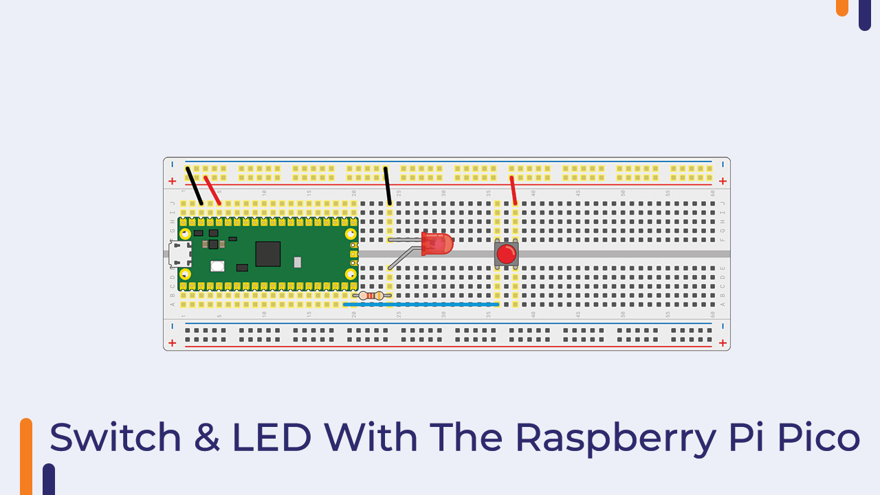 Orange Raspberry Pi Pico Intermediate Kit Buzzy Click