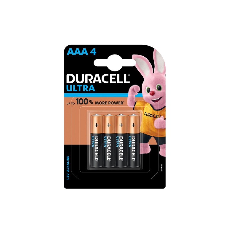 Duracell Ultra Alkaline Batteries AAA (Pack of 4) Robu.in Indian