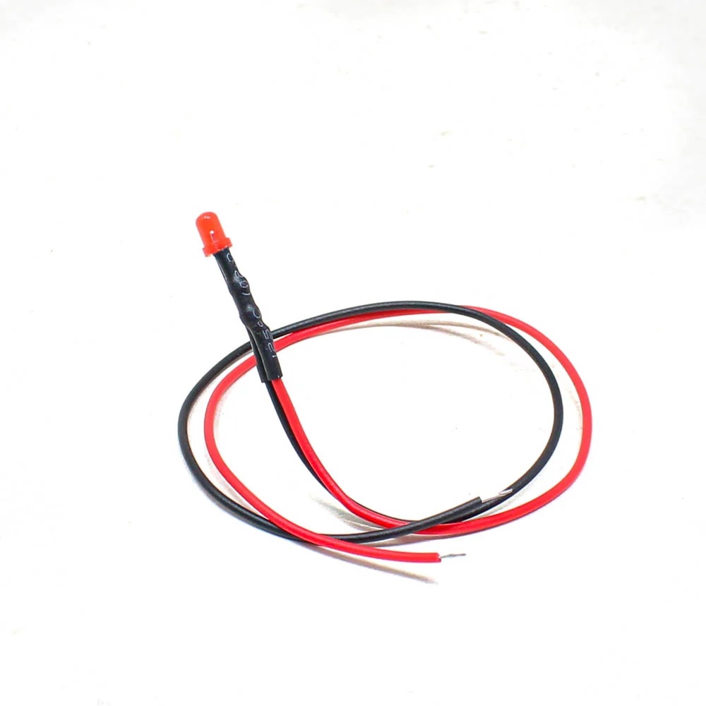 Buy 3V 3MM Red LED Indicator Light with 20CM Cable at Best Price