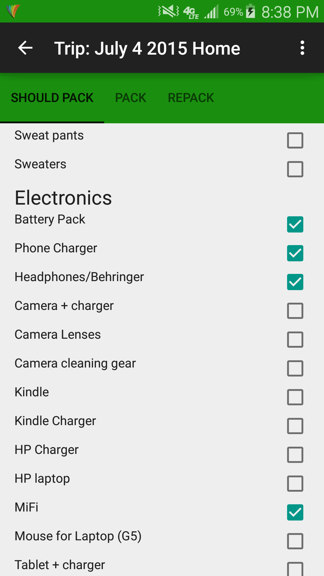 Pack Android Packing List App Rob Williams