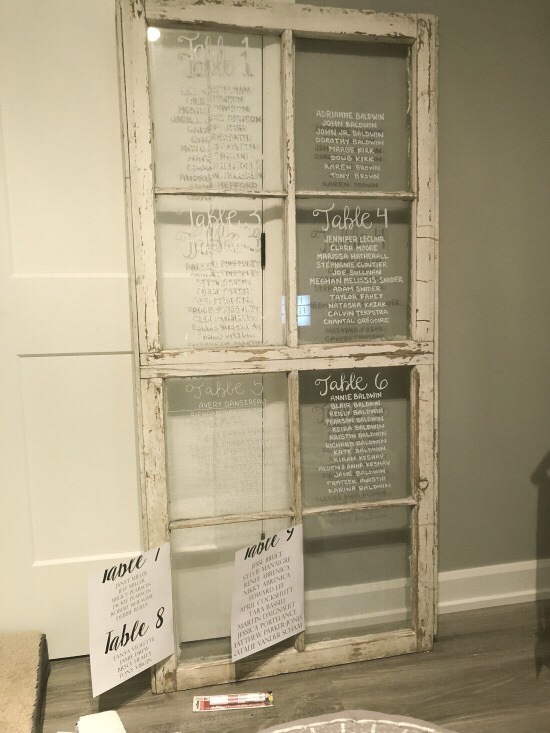DIY Table Seating Chart