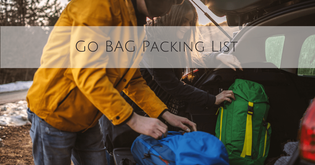My Go Bag Packing List