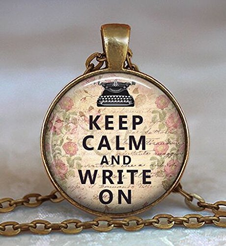 Keep calm and write on pendant