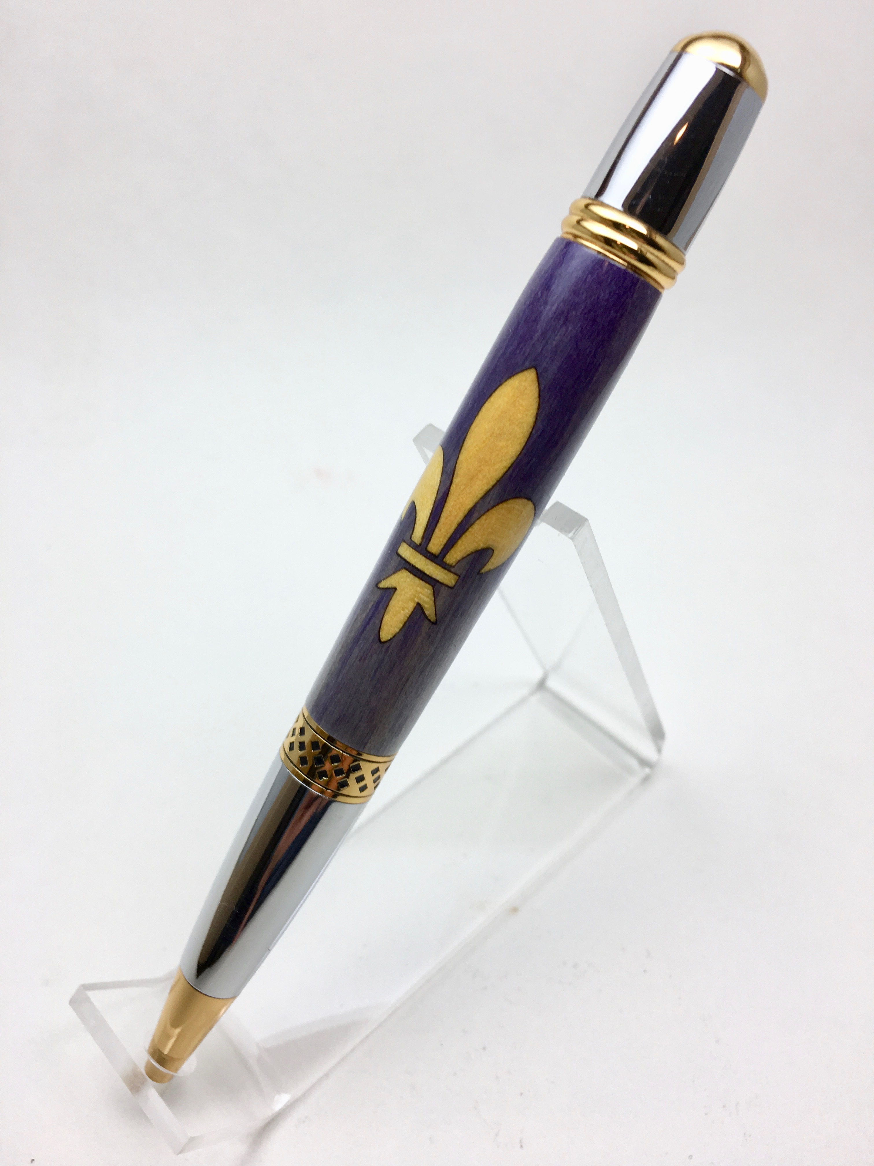 LSU Fleur de Lis inlay Pen ROBYWRITE