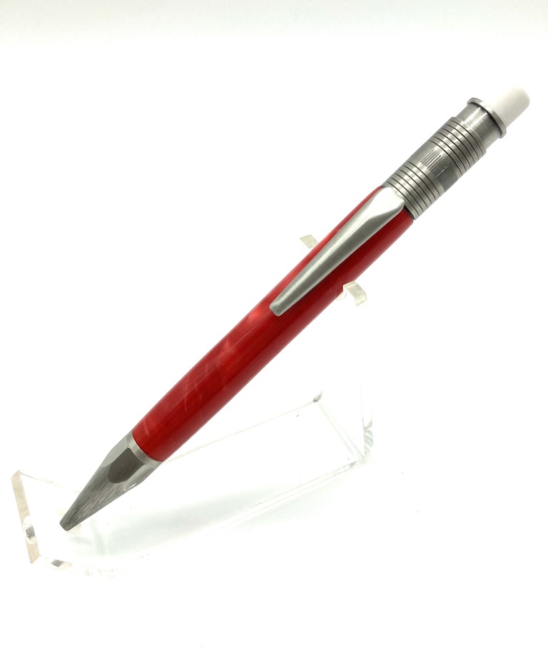 Red Mechanical Pencil Roby Write, Handmade, Handcrafted Pens Texas