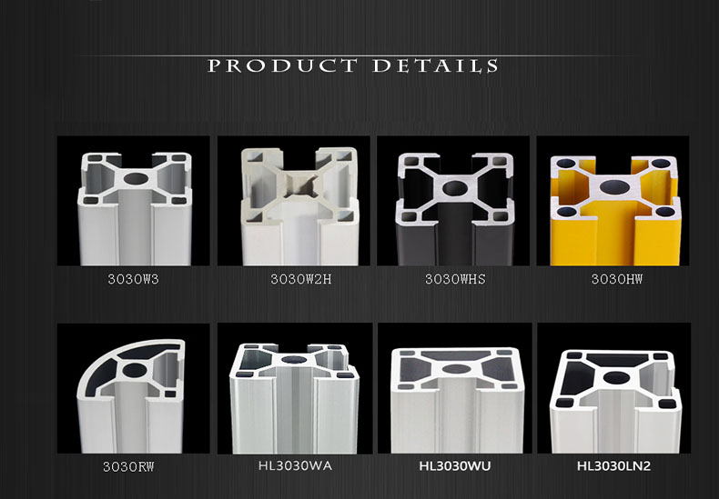 Standard Aluminum Extrusion Profiles3030 Extrusion Aluminum