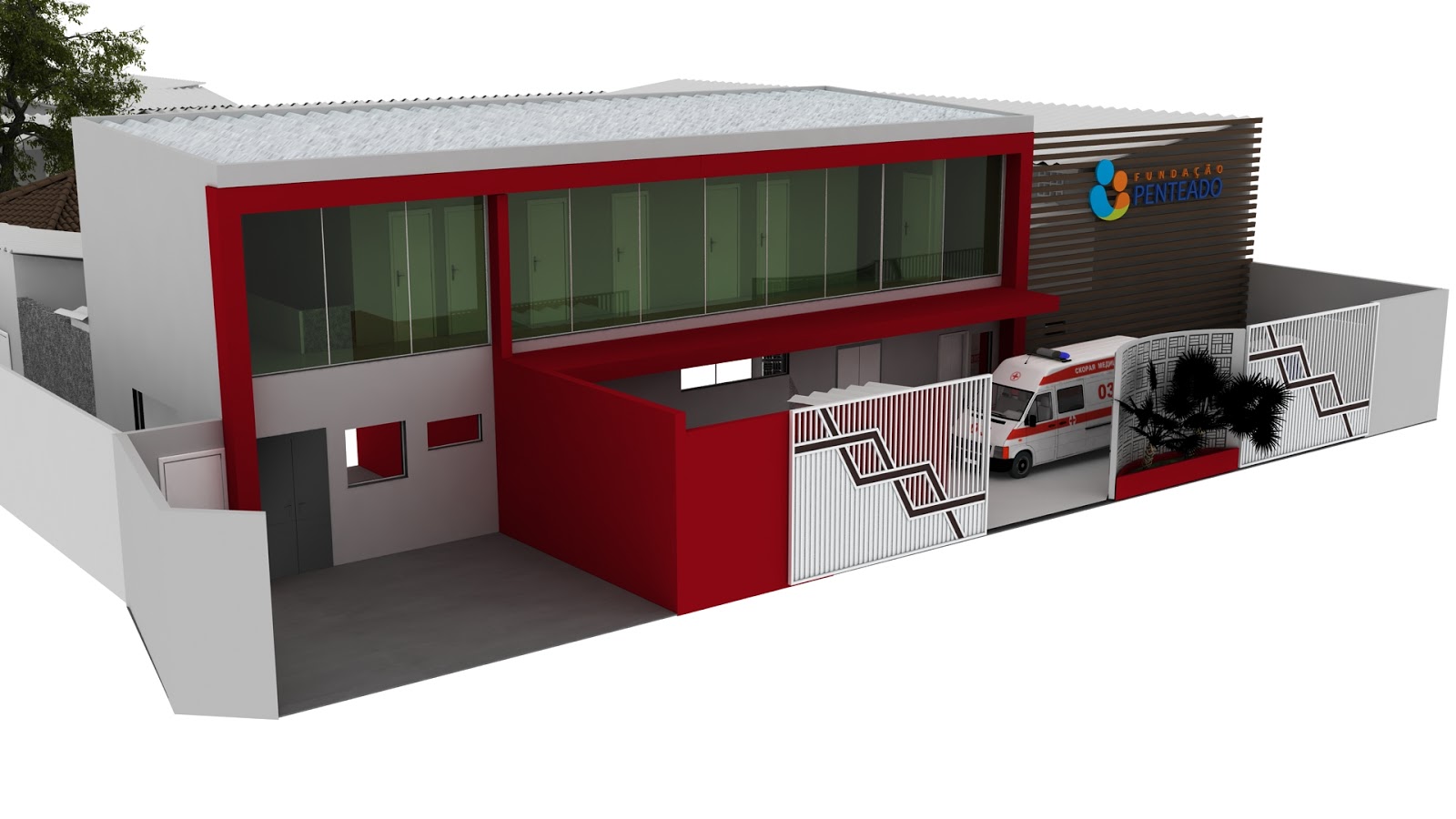 Projeto 3D de hospital Rocha Projetos