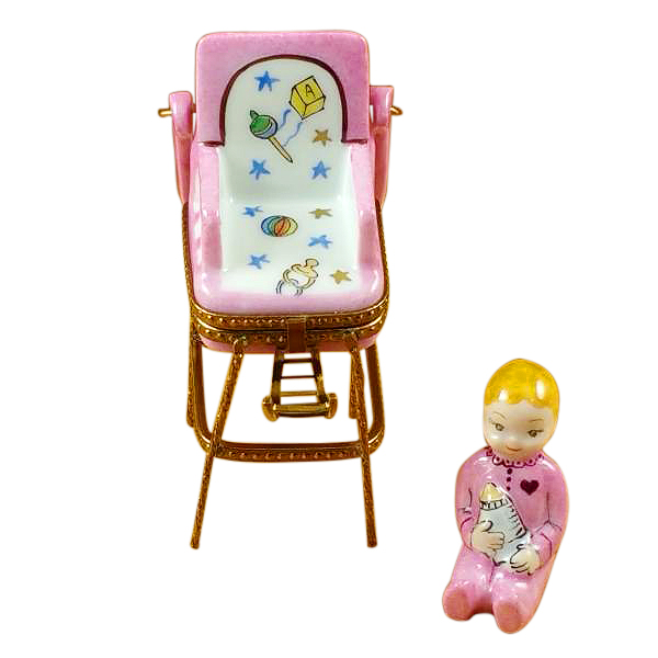 Baby High Chair Pink Rochard