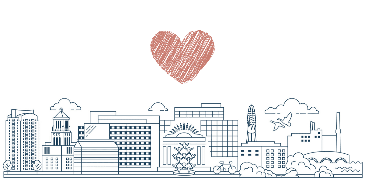 Rochester MN Skyline Coloring Page